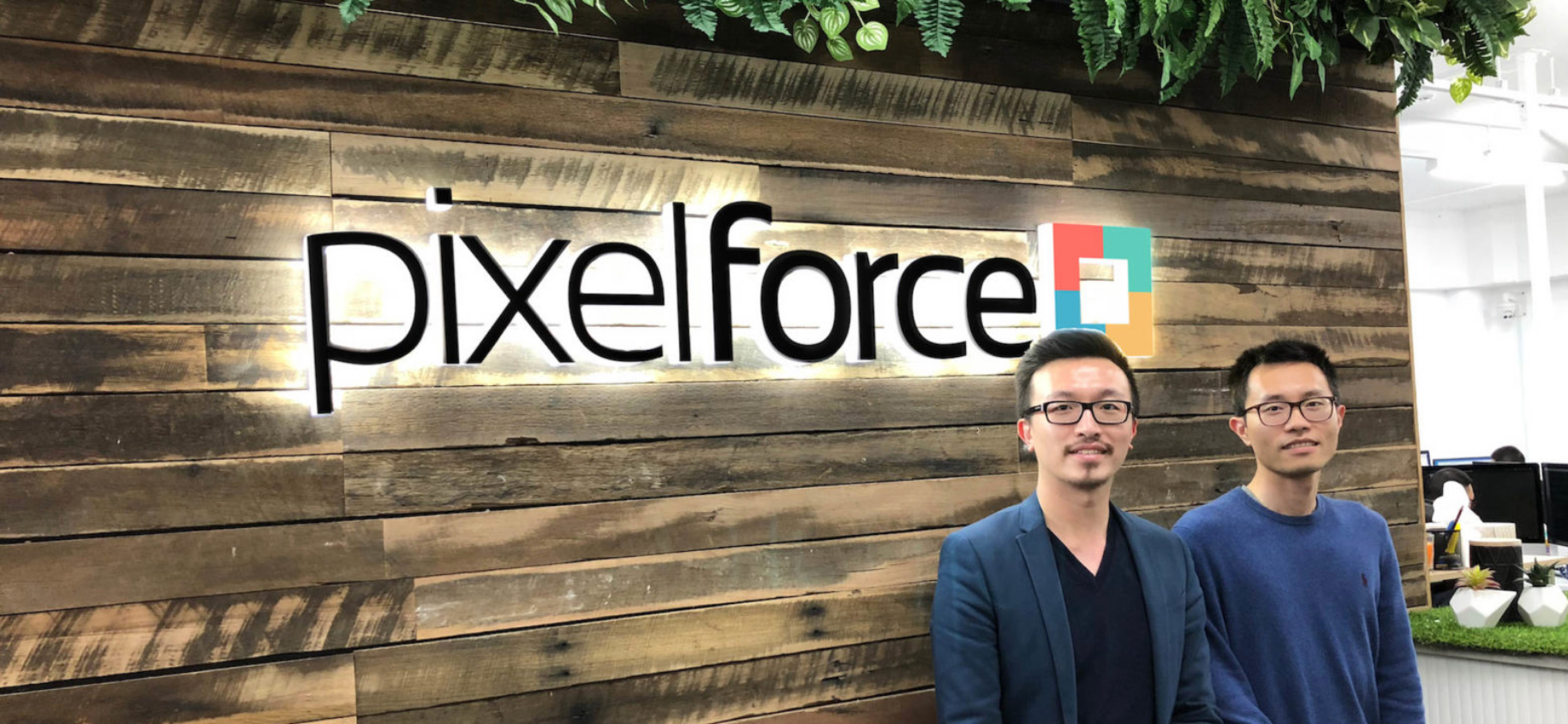 The PixelForce founders in their office