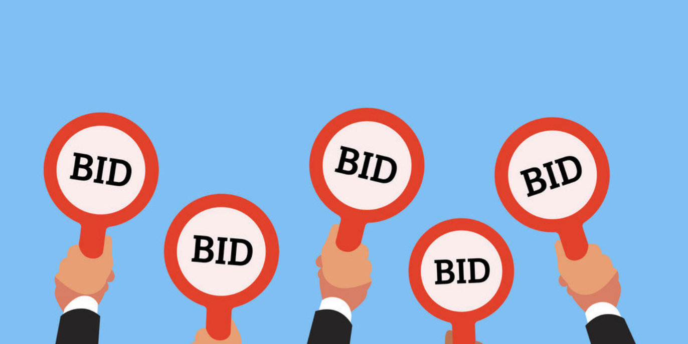 Advertisers bidding in an auction
