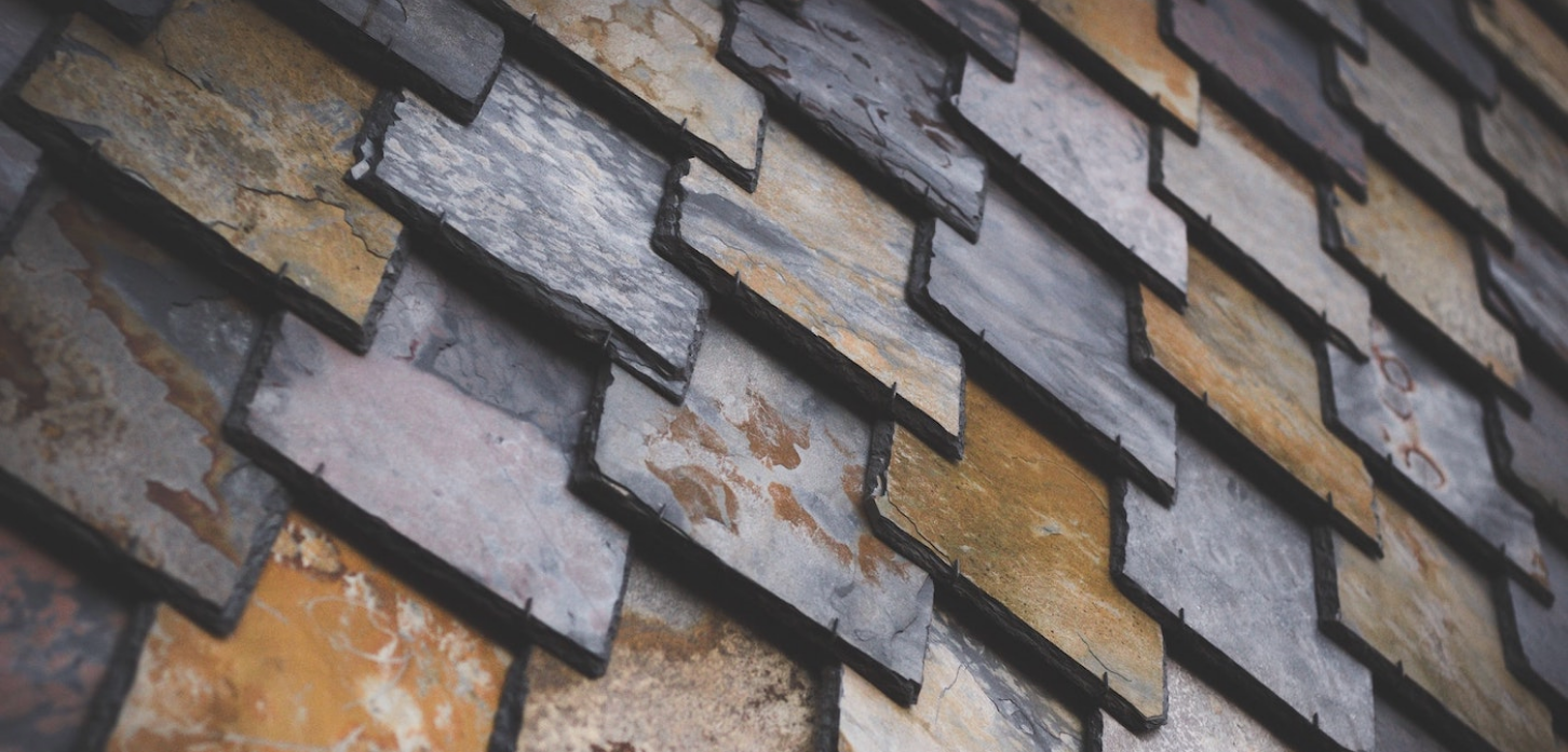 Layered slate tiles